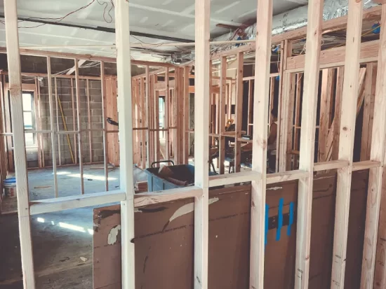 Framing the new rooms